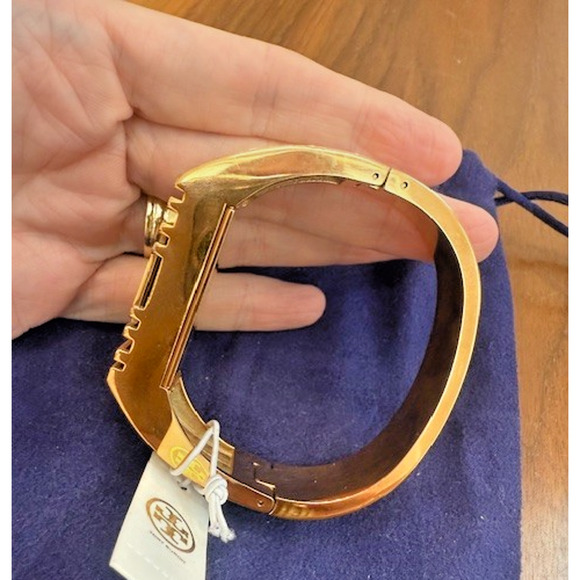 Tory Burch Fitbit Flex Bracelet Bangle – Gold Tone Metal – Geometric Design NEW - Picture 7 of 11